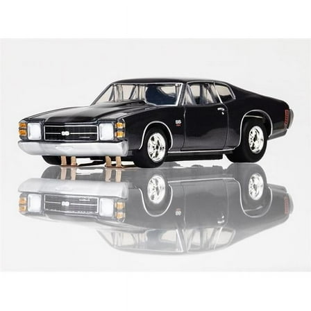 AFX Mega G  1972 Chevelle SS454 Silver and Black HO Slot Car