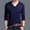 Navy, variant on Dpytoraw Male Knitwear V Neck Sweaters Fashionable Slim Fit Men's Base