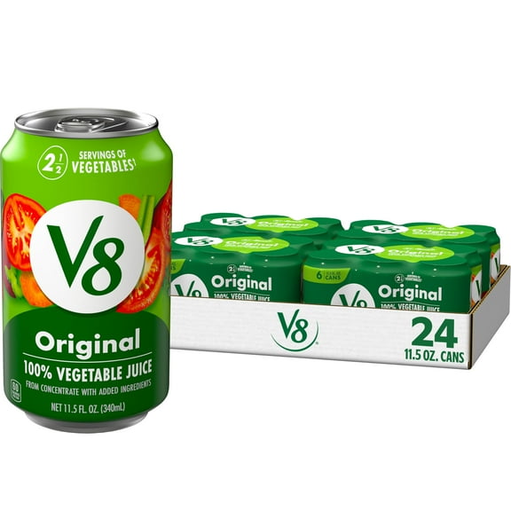 V8 Original 100% Vegetable Juice, 11.5 Fl Oz Can (24 Pack) Packaing may vary