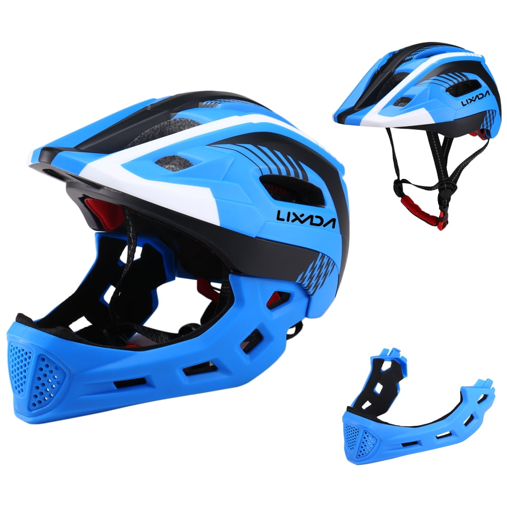 Kids Detachable Full Face Bike Helmet Breathable Ultralight Cycling Safety Hat 