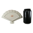 thumbnail image 5 of Ebros Set Of 4 White Storks Night Sky Oriental Fan Shaped Appetizer Sushi Plates, 5 of 6