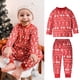 thumbnail image 1 of Conjunto de 2 piezas de ropa con estampado de dibujos animados para niños y niñas, camiseta y pantalones de manga larga, pijamas para bebés y niños, 1 of 5