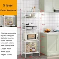 thumbnail image 1 of Multi-Layer Kitchen Rack Floor Stand Multi-Layer Household Microwave Stove Shelves Multi Scene Tool Pot Racks Kitchen Storage, 1 of 7