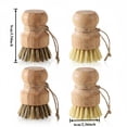 thumbnail image 7 of Bamboo Dish Brush Set, Plastic-Free ( Medium Sisal, Firm Coconut Coir), Dish Scrubber & Vegetable Brush for Cast Iron, Nonstick, 7 of 7