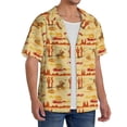 thumbnail image 2 of Sikiie Wild West Colorful Men's Wrinkle Free Untucked Cuban Shirt Business Casual Button Down Shirts Short Sleeve Shirt4X-Large, 2 of 5