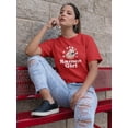 thumbnail image 2 of Ramen Girl Red Bowl Art Shaped T-Shirt Women -Smartprints Designs, Female x-Large, 2 of 4