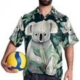thumbnail image 4 of Koala Men's Short Sleeve Casual Printed Button Down Beach Shirts - Summer Fashion Tops, 4 of 6