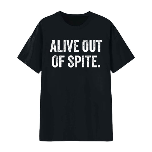 Women's Alive Out of Spite T-Shirt Crewneck Short Sleeve Loose Fit Casual Basic Tee