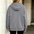 thumbnail image 7 of Levmjia Women's Hoodie Sweatshirt Asymmetric Zip Pocket Long Sleeve Casual Loose Fit Pullover with Drawstring for Fall Winter, 7 of 7