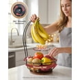 thumbnail image 3 of 360° Rotating Fruit Basket for Kitchen Counter with Upgraded Banana Hanger, 2026 Pro Metal Wire Fruit Basket with Wooden Base, Fruit Bowl for Fruits Snacks with Non-Slip Pads, 3 of 3