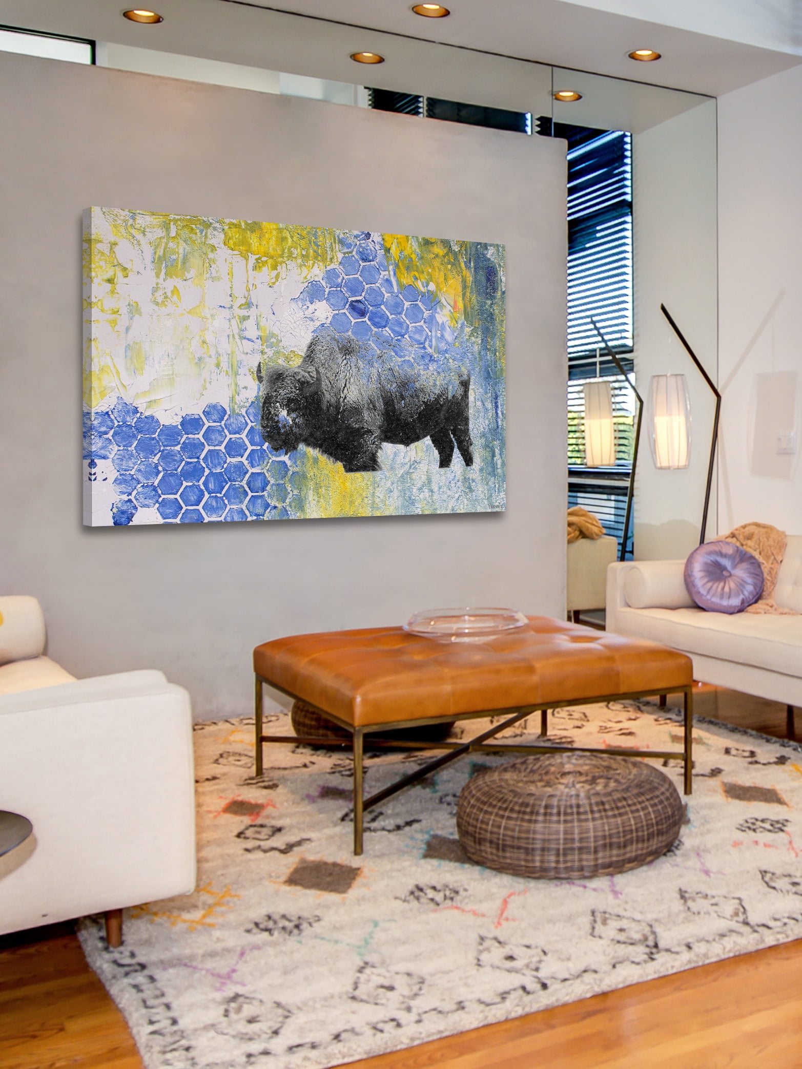 "Buffalo Honeycomb" Painting Print on Wrapped Canvas