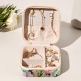 thumbnail image 6 of Easter Travel Portable Square Jewelry Box with Necklace Organizer, Earring Organizer, and Display Case - Ideal for Rings, Earrings, Necklaces, Bracelets, and More - Suitable for Girls and Women, 6 of 6