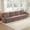 Rose Dust, variant on Mintazer 137" Chenille Cloud 4-Seater Modular Sectional Sofa with 2 Round Pillows, Easy Assembly Ergonomic Comfy Sofa Couch for Living Room, Apartment, Cream