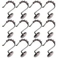thumbnail image 3 of Utopia Alley Shower Hooks - Shower Curtain Rings for Bathroom - Rust Resistant Roller Shower Curtain Hooks for Shower Curtain or Liner - Set of 12, Oil Rubbed Bronze, 3 of 10