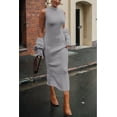 thumbnail image 3 of Conjunto de Mujer PRETTYGARDEN 2 Piezas Vestido de Punto y Cárdigan Gris M, 3 of 8