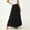 *Black, variant on Women's Elastic High Waist Tiered Flowy Maxi Skirt,Casual A Line Long Swing Skirt Pink,Women's Plus XXL