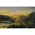 thumbnail image 2 of Alexandre-Gabriel Decamps 18x13 Black Ornate Wood Framed Double Matted Museum Art Print Titled - The Finding of Moses (1837), 2 of 5