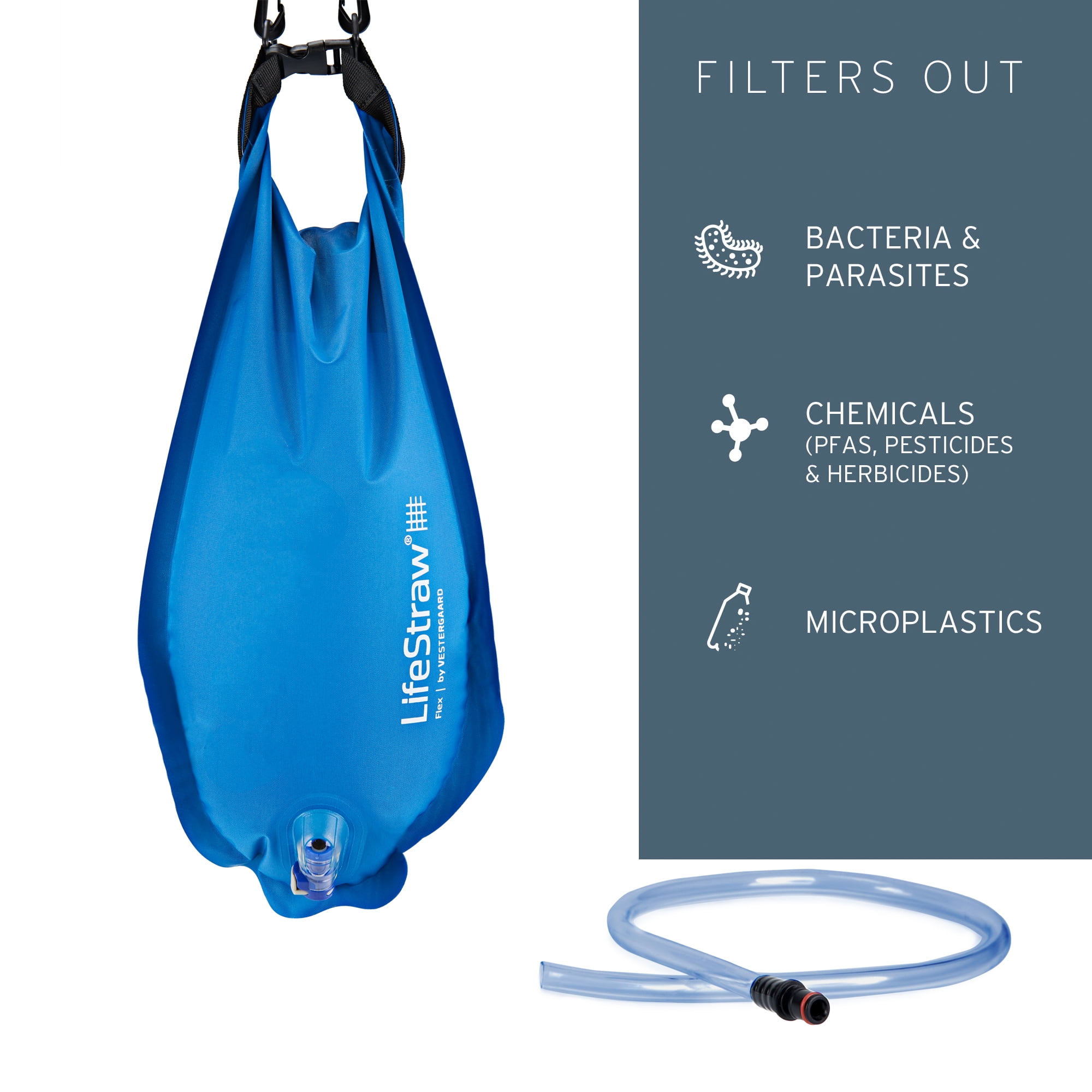 Amazon.com : LifeStraw Flex Advanced Water Filter with Gravity Bag -  Removes Lead, Bacteria, Parasites and Chemicals Blue, 1 gal : Sports &  Outdoors
