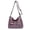 Purple, variant on Womens Medium Messenger Bags Multiple Zipper Compartments Leather Crossbody Shoulder Bags Ladies Work Tote Purse Purple