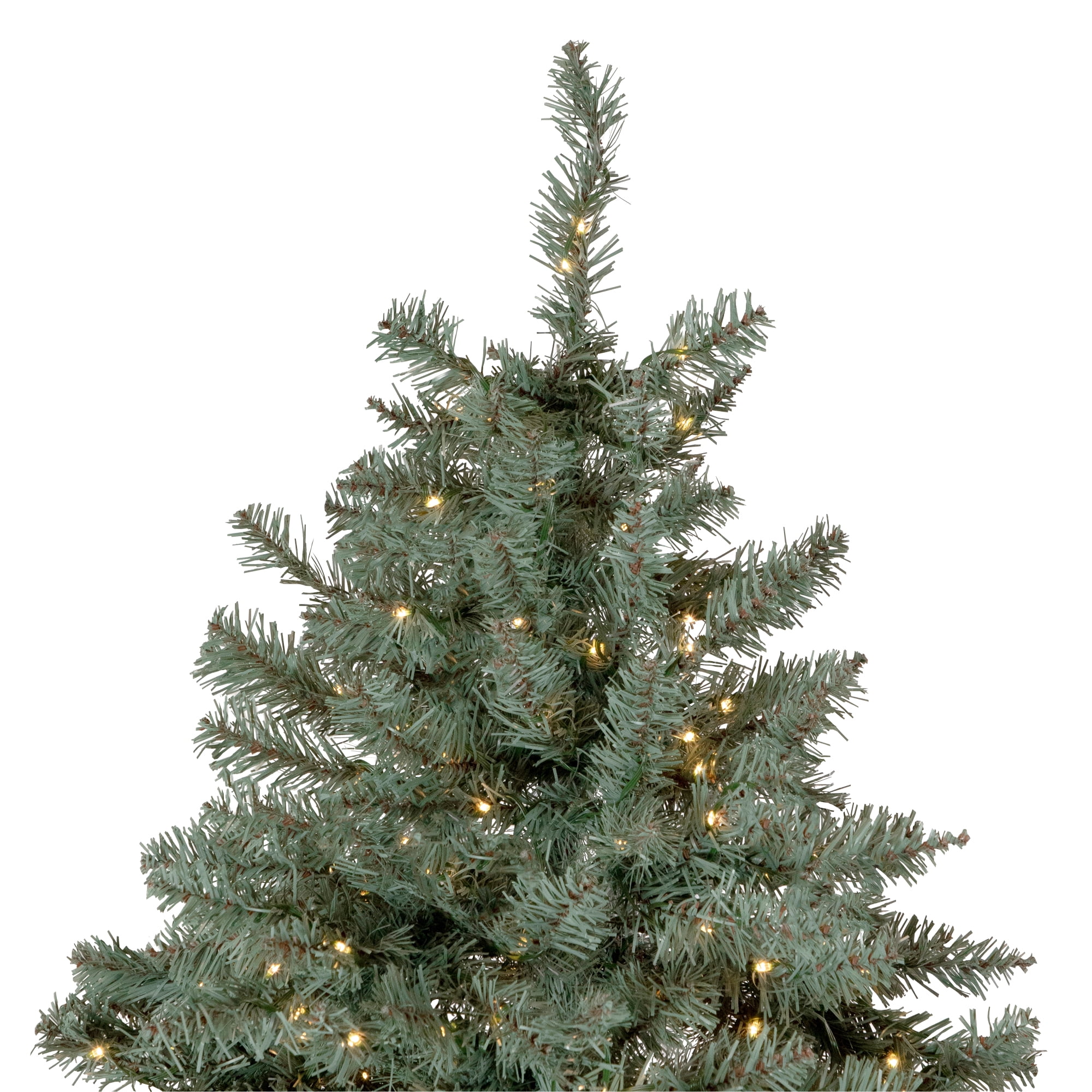 Northlight Clear Prelit LED Green Hinged Full Newport Spruce Artificial Christmas Tree, 7.5'