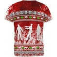 thumbnail image 2 of Ugly Christmas Sweater Bloody Zombie Attack Survivor All Over Mens T Shirt Multi MD, 2 of 2
