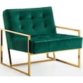 thumbnail image 1 of Meridian Furniture Pierre Fauteuil d'Appoint en Velours Vert, 1 of 5