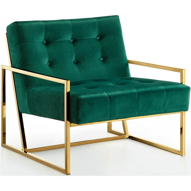 Meridian Furniture Pierre Fauteuil d'Appoint en Velours Vert