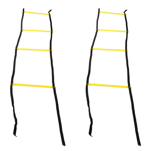 Fitness Feet Training Ladder, Rope Ladder Portable 2PCS 2m Rope With Drawstring Bag For Sports