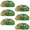 Multicolored 3, variant on PhooArto 6 Pcs Cup Drawer Pulls, Rainbow Mushroom Painting Shell Shape Handles Cabinet Knobs for Dresser Cupboard Closet Wardrobe with Screws