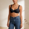 thumbnail image 3 of Women's Push up Bra with Underwire Solid Color Adjustable Straps Seamless Comfortable Bra Black 38F, 3 of 6