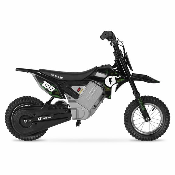 24V Nitro Circus Electric Motorcycle Dirt Bike, Powered Ride-on, by Hyper Toy Company, Camo, product net content uom is 1