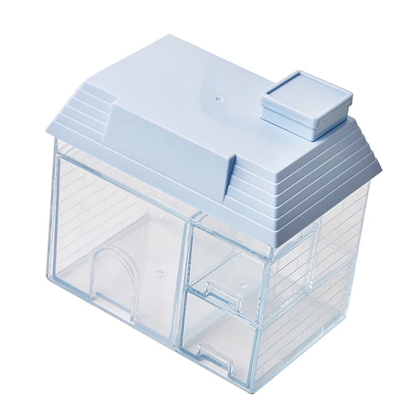 Caja De Almacenamiento De Escritorio Para Niñas, Organizador De Maquillaje, Organizador De Cosméticos De Plástico Con Forma De Casa, Ideal Para Uso En Dormitorios Con