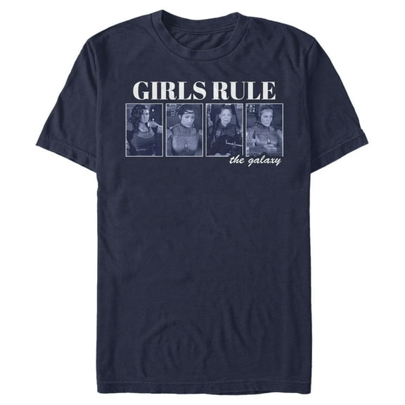 Men's Star Wars: The Mandalorian Girls Rule the Galaxy  Graphic Tee Navy Blue Large