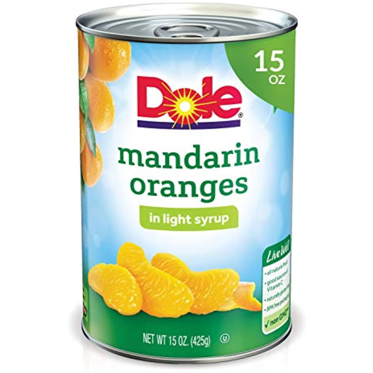 Dole, Mandarin Oranges In Light Syrup, 15 Oz