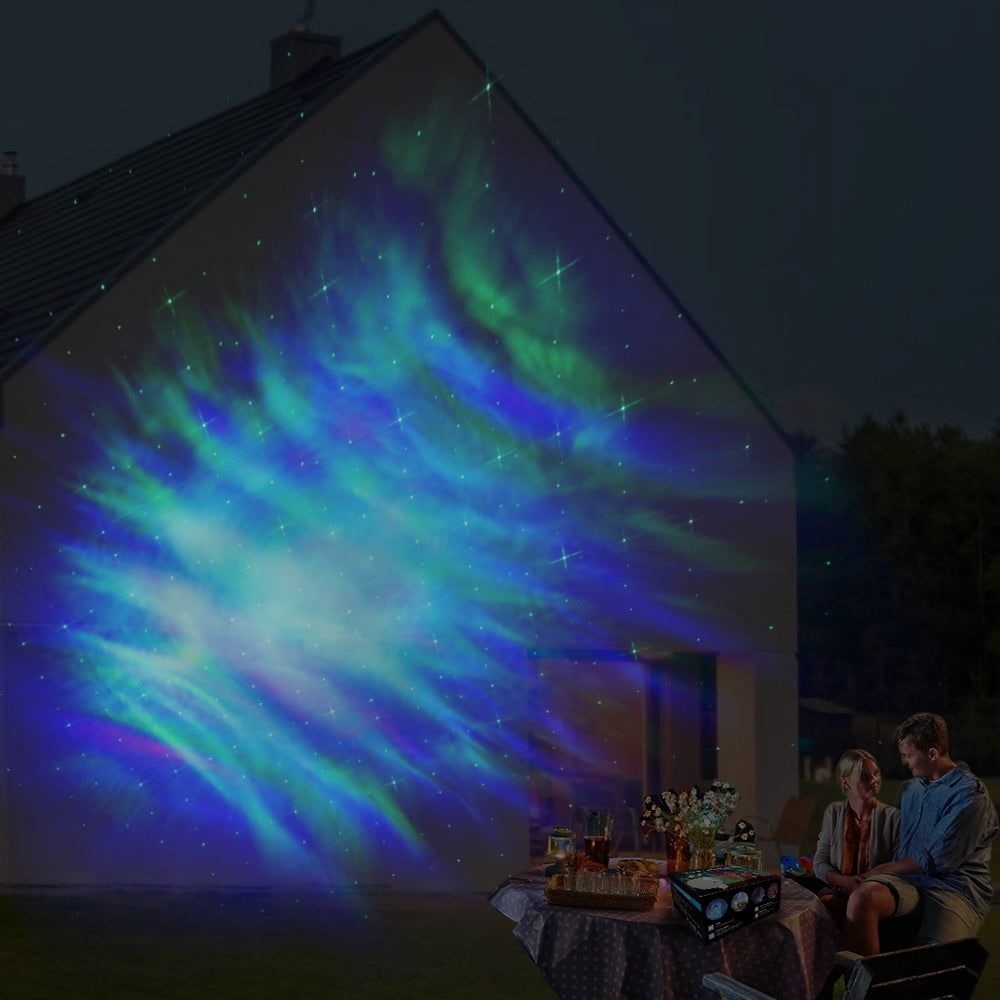 Star Aurora™ Laser Green and RGB LED Night Lights Decorative Projector with Bluetooth Speaker and Remote Control -Dark Gray