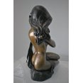 thumbnail image 5 of Nifao Beautiful Girl Holding a Shell Bronze Statue Fountain – Outdoor Garden Decor Sculpture, 17"L x 15"W x 26"H, 5 of 12