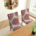 thumbnail image 3 of Vintage Red Grey Floral Stretch Chair Covers Slipcovers Set of 4 Printed Stretchable Dining Chair Slipcover Washable Removable for Kitchen,Hotel,Restaurant Flowers Chair Covers, 3 of 5
