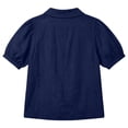 thumbnail image 5 of Babysbule Women Peter Pan Collar Henley Puff Short Sleeve Blouse Loose Fit Casual Top for Summer Travel Weekend Daily Outfits, 5 of 8