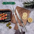 thumbnail image 2 of Dr. Camp 9-Piece BBQ Grill Tool Set, Stainless Steel Grilling Accessories for Outdoor Cooking, Heavy-Duty Barbecue Utensil Kit, 2 of 5