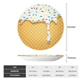 thumbnail image 2 of Wukai White Ice Cream Print Decorative Plate for Display,Bone China Decorative Plate, Ceramic Dinner Plate with Stand, Vertical Ceramic Plate-6in, 2 of 6