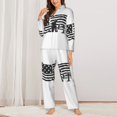 thumbnail image 2 of Pajama Sets for Women 2 Pcs, Memorial Day1 Button Down Long Sleeve Sleepwear Lounge PJ Sets, 2 of 6