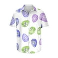 thumbnail image 2 of EQWLJWE Compression Shirt for Men Trendy Easter Day Button Down Shirt Fun Easter Bunny Ear Print Short Sleeve Tropical Holiday Top Festival Gifts, 2 of 5