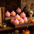 thumbnail image 4 of SLYNSHome Mini Pastel Halloween Pumpkin Figurines, Faux Face Pumpkin Tabletop Statues, Decorative Pumpkin Ornaments For Indoor Mantel Harvest Season Desktop Arrangement Decor, 4 of 6