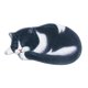 thumbnail image 5 of Bonita alfombra de baño con forma de gato durmiendo, felpudo interior de entrada. Blanco negro, 5 of 9