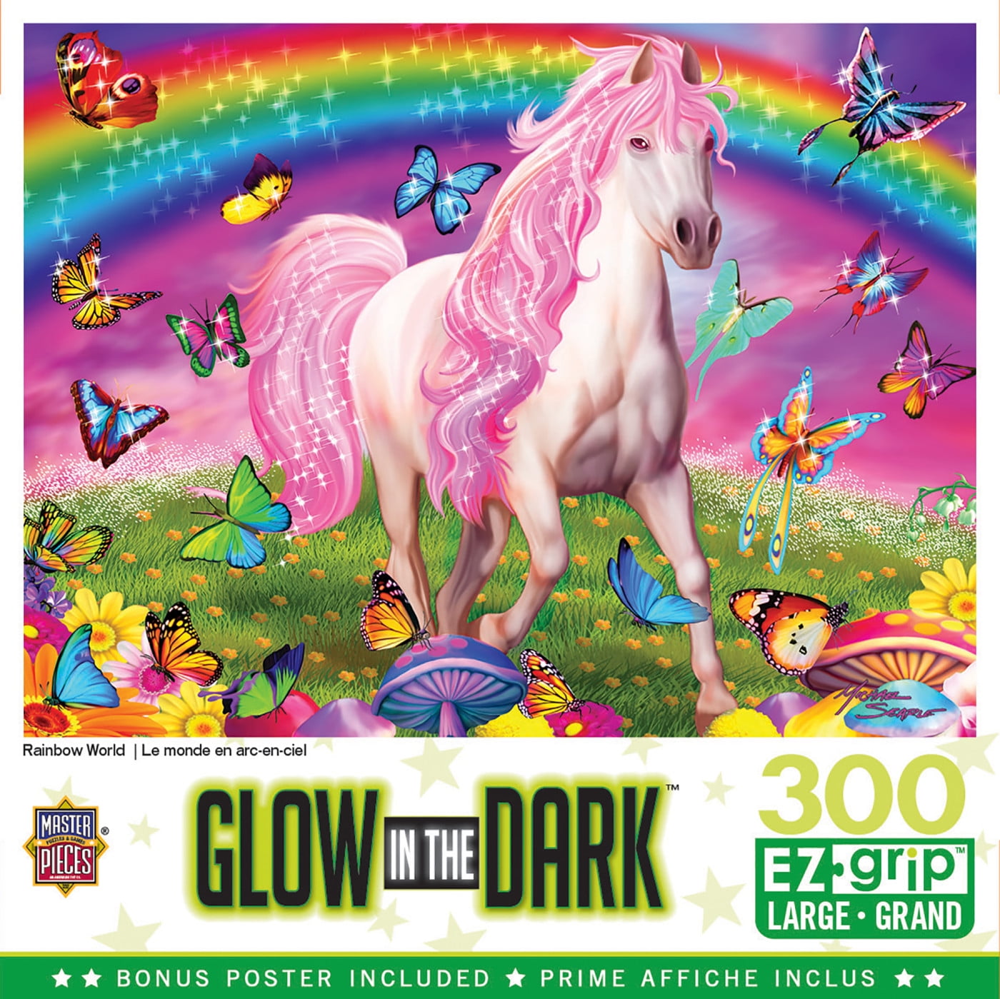 MasterPieces 300 Piece EZ Grip Jigsaw Puzzle - Rainbow World - 18'x24'