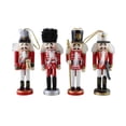 thumbnail image 3 of 4 piezas marioneta de Cascanueces de madera regalo de vacaciones favores accesorios de diseño de escena estatua de Navidad para el festival Zulema Figurita de Cascanueces, 3 of 8