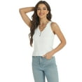 thumbnail image 2 of Womens V Neck Tank Tops 2024 Ribbed Knit Sleeveless Basic Shirt Trendy V Neck Buttons Summer Top, 2 of 6