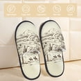thumbnail image 2 of Fotbe Wild West Desert With Cowboys Pantuflas Peludas para Mujer con Estampado, Zapatillas de Peluche, Zapatos de Invierno para Casa, Uso Interior y Exterior-Medium, 2 of 8