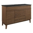thumbnail image 2 of Modway Render Meuble-Lavabo de Salle de Bain Moderne en Bois à Lavabo Simple, Noyer/noir, 2 of 10