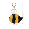 thumbnail image 2 of IDEANATEGRATE Colgante Llavero Abeja Hecho A Mano De Crochet Multicolor Para Y Auto, 2 of 7